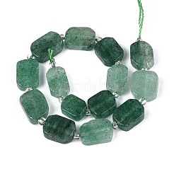Природный зеленый бисер пряди клубники кварца&nbsp;G-C098-A36-01