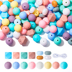 Наборы для изготовления эластичных браслетов из силиконового бисера своими руками&nbsp;DIY-TA0010-15