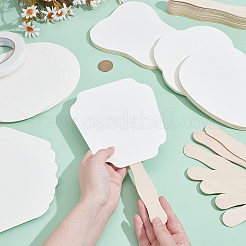 30шт. 5 стиля бумажного ручного веера&nbsp;DIY-CU0001-02