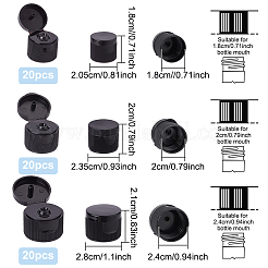 60 шт. 3 стильных полипропиленовых пластиковых крышки-флип-топ для многоразовой бутылки-сжимателя&nbsp;CON-BC0006-91