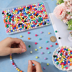 500шт прорезиненные силиконовые акриловые бусины с имитацией силикона&nbsp;OACR-SP0001-33A