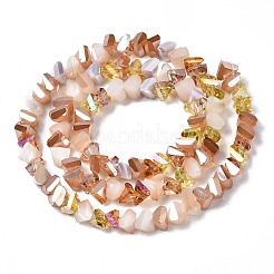 Стеклянные бусины с гальваническим покрытием &nbsp;LS-EGLA-N002-06H