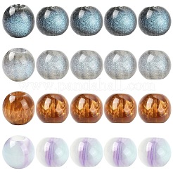 20 шт. Европейские бусины из смоляных блесток&nbsp;RESI-YW0004-61