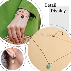 14 шт. 7 стиля плоских круглых граненых подвесок из натуральных и синтетических драгоценных камней&nbsp;PALLOY-AR00010