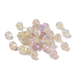 Полигональное УФ-покрытие светящиеся радужные переливающиеся акриловые бусины&nbsp;LACR-R001-04A