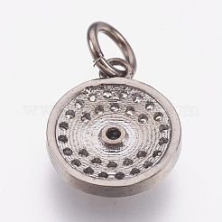 Латунные микро проложить кубического циркония подвески&nbsp;ZIRC-F083-016B-RS