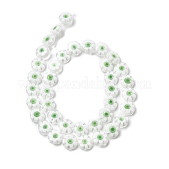 Ручной Millefiori стеклянные плоские круглые нити бисера&nbsp;LK-P011-23