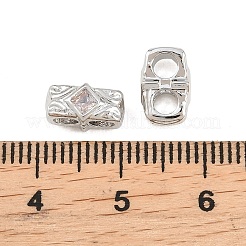 Латунный микро pave прозрачный кубик циркония подвески&nbsp;KK-Z151-05P