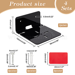 Акриловая настенная клейкая полка для камеры с железным винтом&nbsp;ODIS-WH0002-86A
