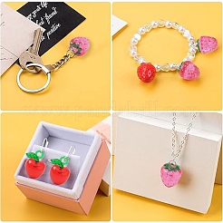 16 шт. 10-х цветные прозрачные резиновые и акриловые 3D-подвески в виде фруктов&nbsp;FIND-YW0006-04