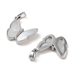 Подвески из латуни с двойной бабочкой и прозрачным микропаве с кубическим цирконием&nbsp;KK-B102-19P