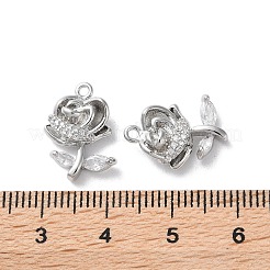 Латунные микропаве прозрачные подвески с фианитом KK-Z049-02P