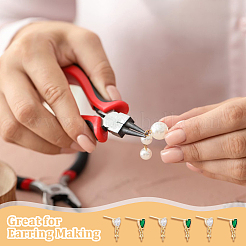 12 шт. 2 цвета латуни стеклянные стразы серьги-гвоздики фурнитура&nbsp;KK-DC0003-24