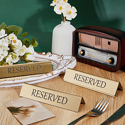 12 шт. 201 нержавеющая сталь таблички для зарезервированных столиков&nbsp;AJEW-OC0014-21