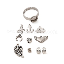 Наборы для изготовления колец из смешанных камней и шармов своими руками&nbsp;DIY-SZ0008-79