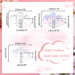 30 шт. 3-х цветные прозрачные и непрозрачные акриловые бусины&nbsp;TACR-GA0001-10