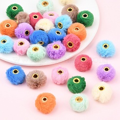 30 шт. 10 цвета имитация кроличьей шерсти европейские бусины&nbsp;FIND-YW0010-16