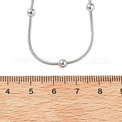 Ожерелья из круглой змейки из нержавеющей стали 304&nbsp;NJEW-B131-02P