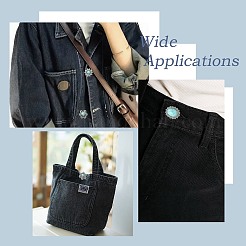 12 шт. 12 стиля кнопок из сплава со стразами и имитацией бирюзы из смолы&nbsp;BUTT-CJ0001-04