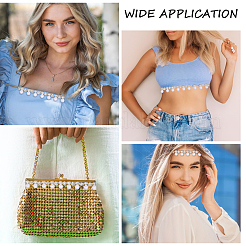 1 ярд латунной цепочки со стразами и искусственным жемчугом&nbsp;OCOR-GL0001-08A