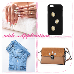 16 шт. 2-х цветные стеклянные кабошоны со стразами&nbsp;MRMJ-HY0002-26