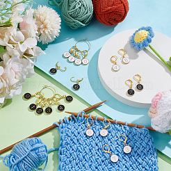 20 шт. сплав эмали кулон фиксирующие маркеры петель&nbsp;HJEW-WH00134