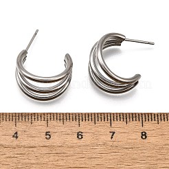 Серьги-гвоздики из нержавеющей стали 304&nbsp;EJEW-G298-13A-P