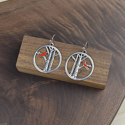 Серьги-подвески из цинкового сплава с эмалью&nbsp;FS-WG03B65-01