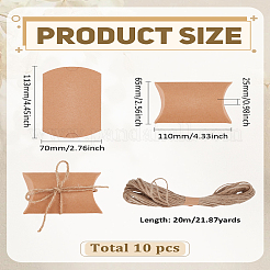 16 шт. крафт-бумага подушка коробка для конфет коробки для угощений&nbsp;CON-LP0001-10