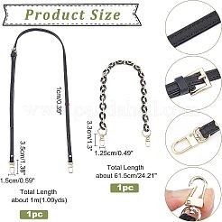 2 шт. 2 регулируемых ручки для сумки из кожи и акрила с цепочкой&nbsp;FIND-PH0005-19