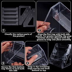 Одноуровневые акриловые подставки для косметических украшений&nbsp;ODIS-WH0043-217A