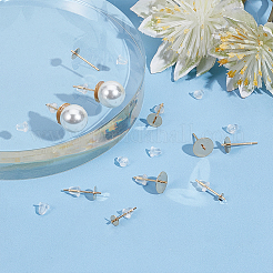 50 шт. 5 стиля латунные серьги-гвоздики фурнитура KK-UN0003-33