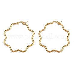 201 серьги-кольца из нержавеющей стали&nbsp;X-EJEW-F205-16G-A