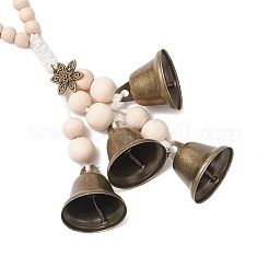 Железный колокольчик и подвесные украшения из сплава в тибетском стиле&nbsp;HJEW-JM003371-03