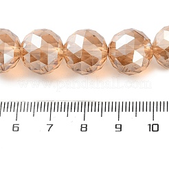 Прозрачные стеклянные бусины гальваническим пряди&nbsp;EGLA-N002-34E-F01