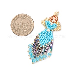 Подвески-ангелы из стеклянных бисеров&nbsp;PALLOY-MZ0089296-01