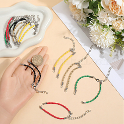 30шт плетеный шнур из искусственной кожи для изготовления браслета&nbsp;MAK-SC0001-30A