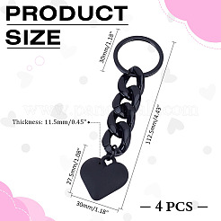 4шт. брелки из сплава&nbsp;KEYC-ME0001-10B