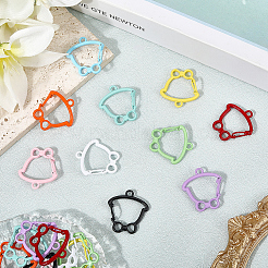 20 шт. 10-цветный брелок-застежка в форме колокольчика из цинкового сплава с покрытием для выпечки&nbsp;FIND-SC0017-44