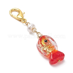 3 шт. подвеска в виде рыбки ручной работы из лэмпворка&nbsp;HJEW-JM04481