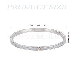 1шт. браслеты из цинкового сплава со стразами на петлях для женщин&nbsp;BJEW-LP0010-64P