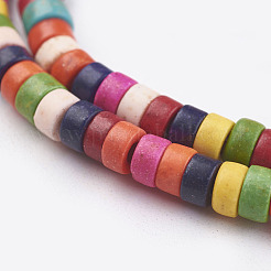 Синтетических нитей бирюзовые бусы&nbsp;X-TURQ-G110-4x2mm-12