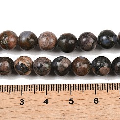 Бусины из натурального глаукофана&nbsp;X-G-R485-12-8mm