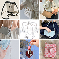 5 шт. 5 стиля пластиковых подвесных украшений в виде банта&nbsp;KEYC-BBC0001-14