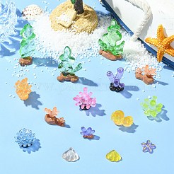 28 шт. 14 стиля украшения для демонстрации морских организмов из смолы&nbsp;RESI-CJ0004-72