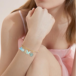 6шт регулируемый расширяемый браслет из нержавеющей стали 304&nbsp;STAS-BBC0008-41