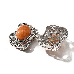 Многорядные звенья из натурального красного авантюрина&nbsp;KK-M304-05P-10