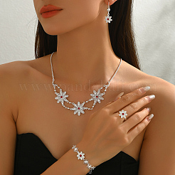 Комплекты из сплава цветочных браслетов&nbsp;LA6094