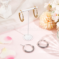 2 пара сережек-колец из нержавеющей стали 304 двух цветов&nbsp;EJEW-BBC0001-73B