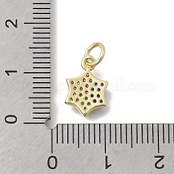 Подвески-снежинки из латунных микрофибрилл с кубическим цирконием&nbsp;KK-D431-041B-G